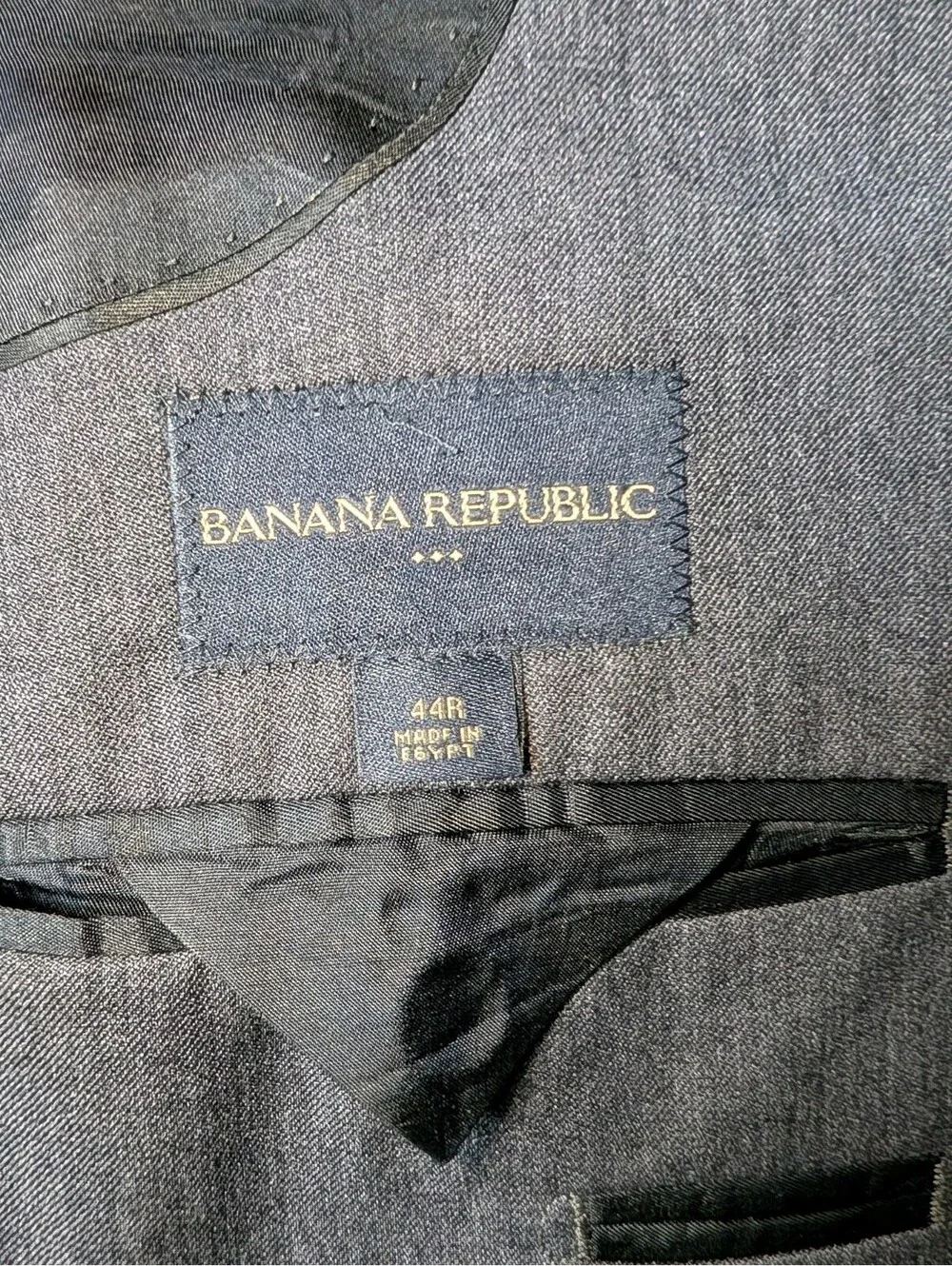 Banana Republic Jacket Blazer Mens 44R Wool Gray